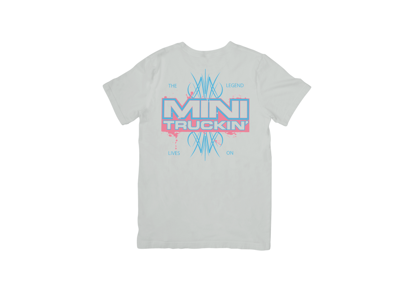 Mini Truckin' The Legend Lives On - Grey Shirt/Pink and Blue Design